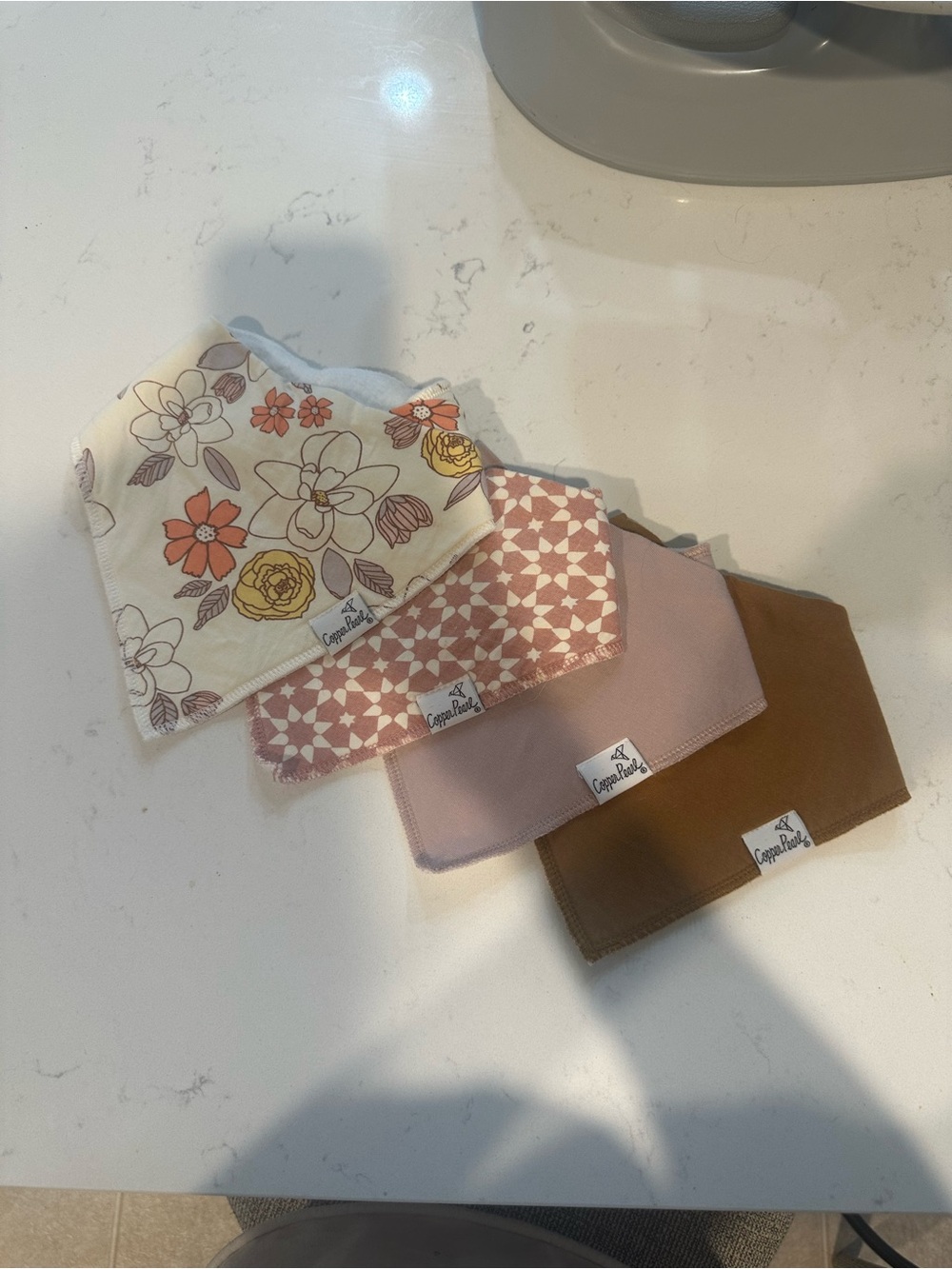 Copper Pearl bibs